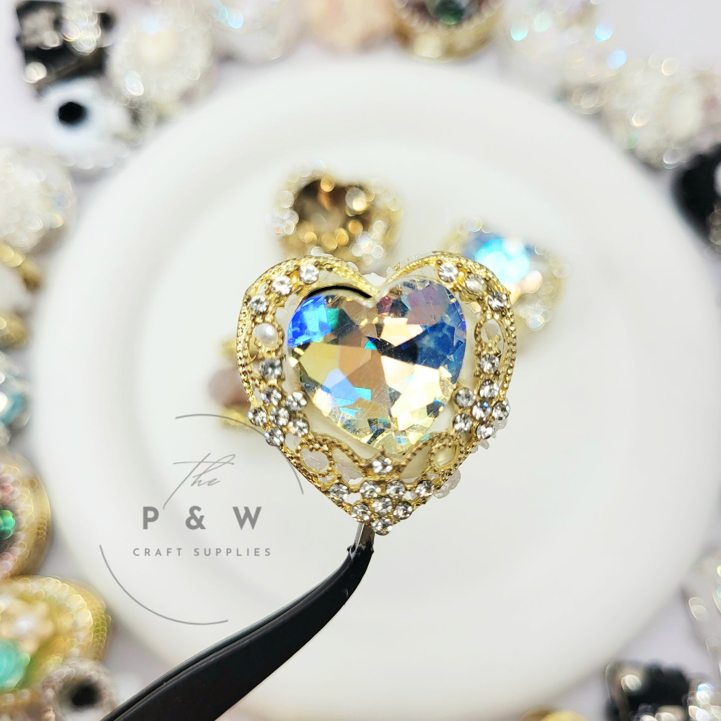 N 615 - Heart Crystal Beads