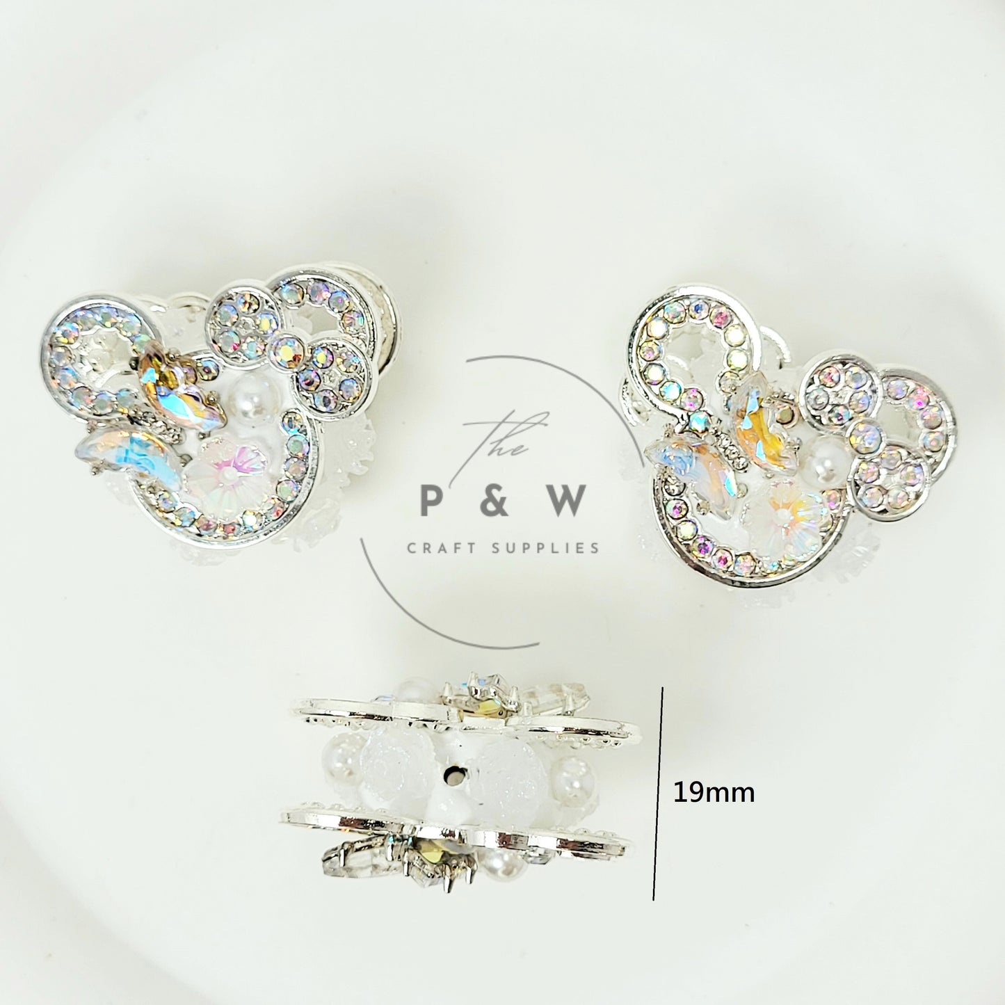 N 612 - Crystal Bow Mouse Bead