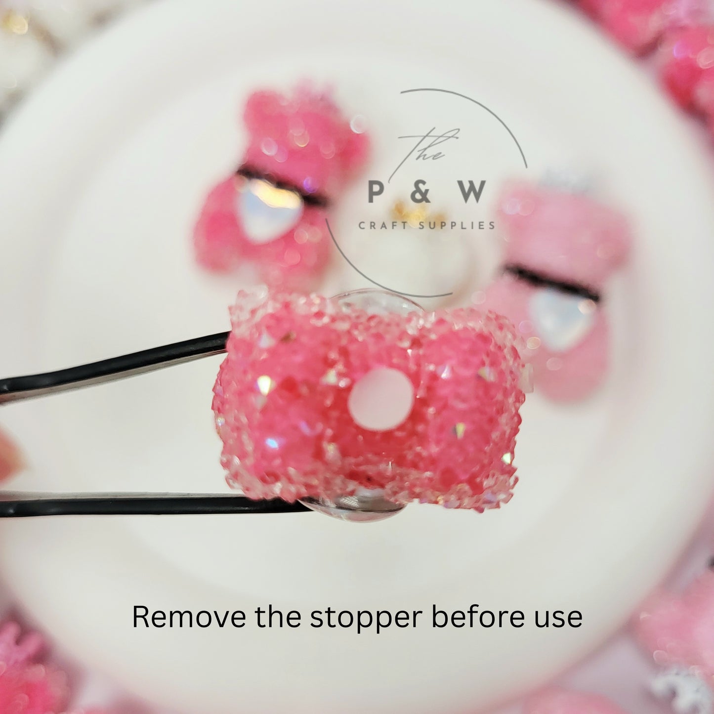 N 429 - Crystal Crowned Bear Beads