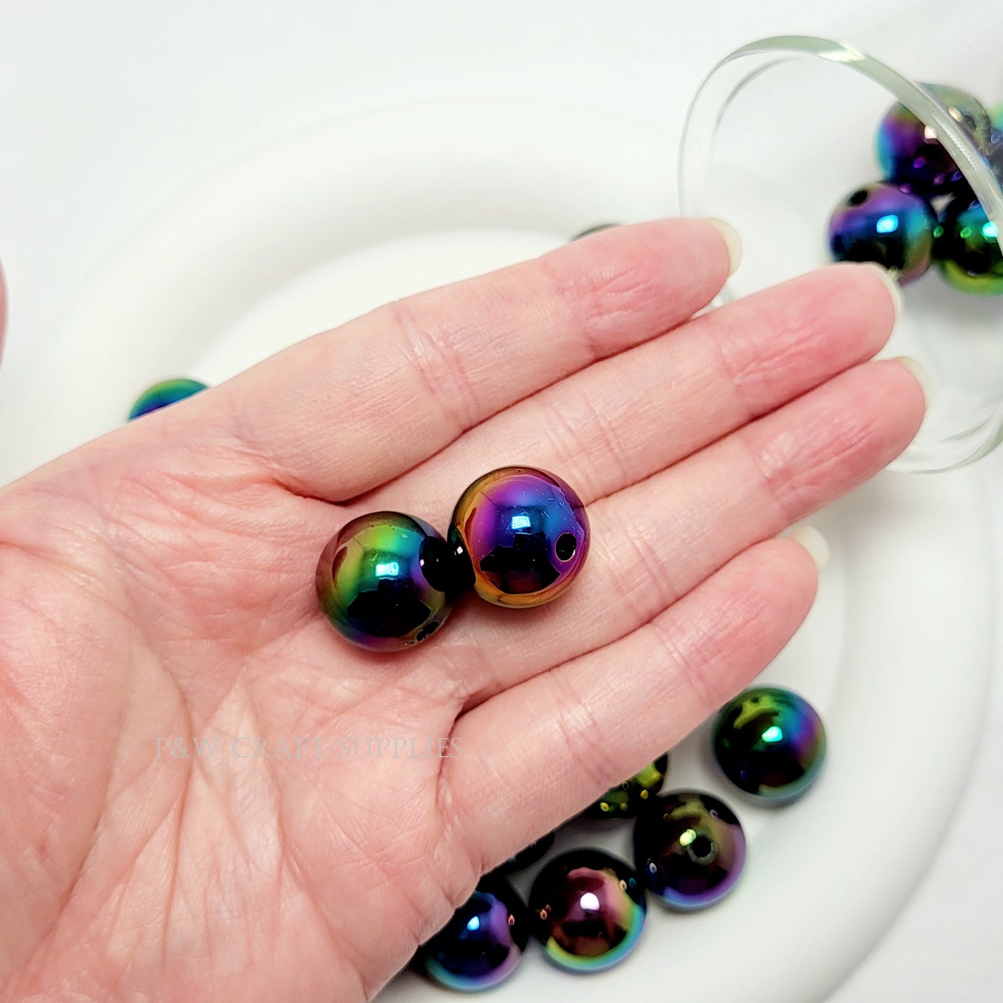 Label 5411-Black glossy beads D