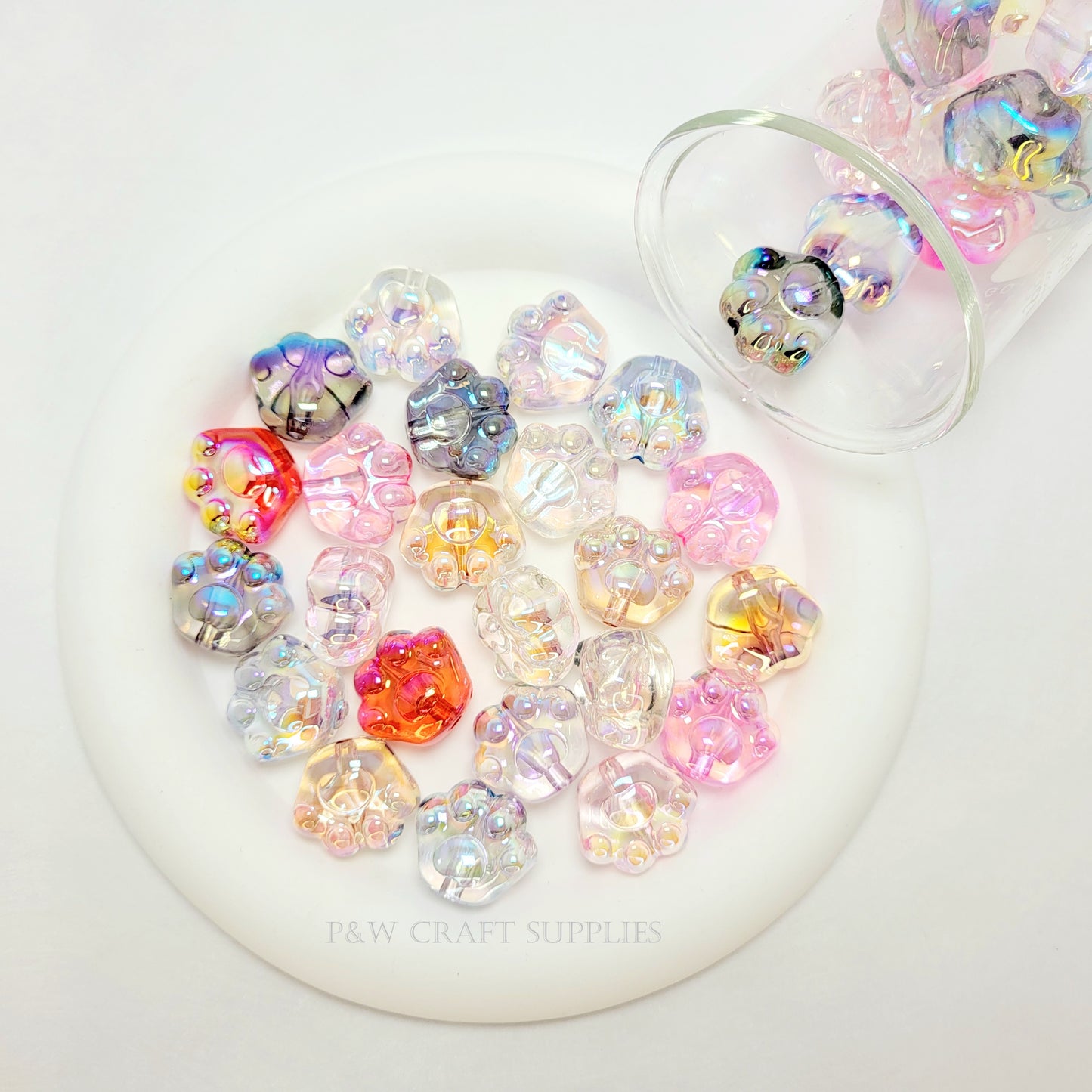 Label 526-Cat Paw Aurora Beads D