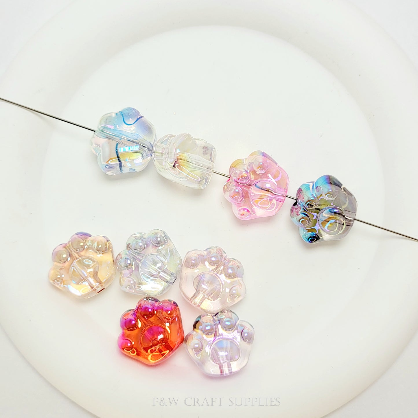 Label 526-Cat Paw Aurora Beads D