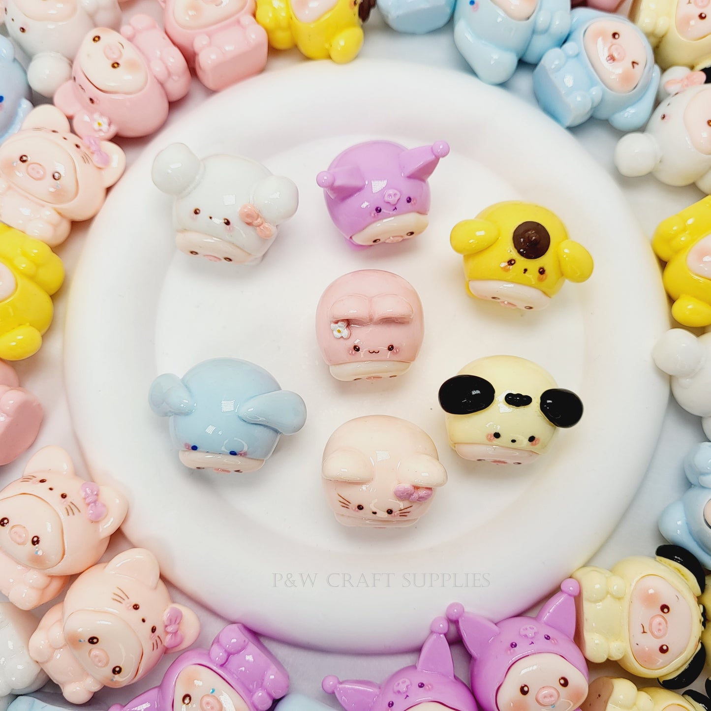 Label 190-Kawaii Piggy Dressed-Up Charms D