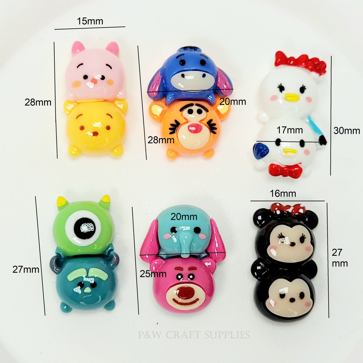 Label L66-Cute Duet Cabochons D