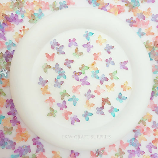 142-Golden Flow Butterfly Nail Charms