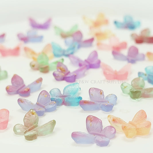 Label 142-Golden Flow Butterfly Nail Charms D