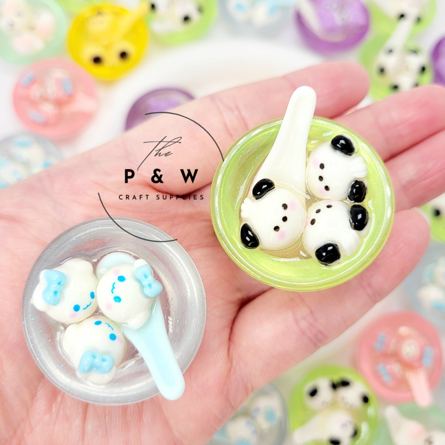 Label 171-Clear Animal Mochi Soup Charms D
