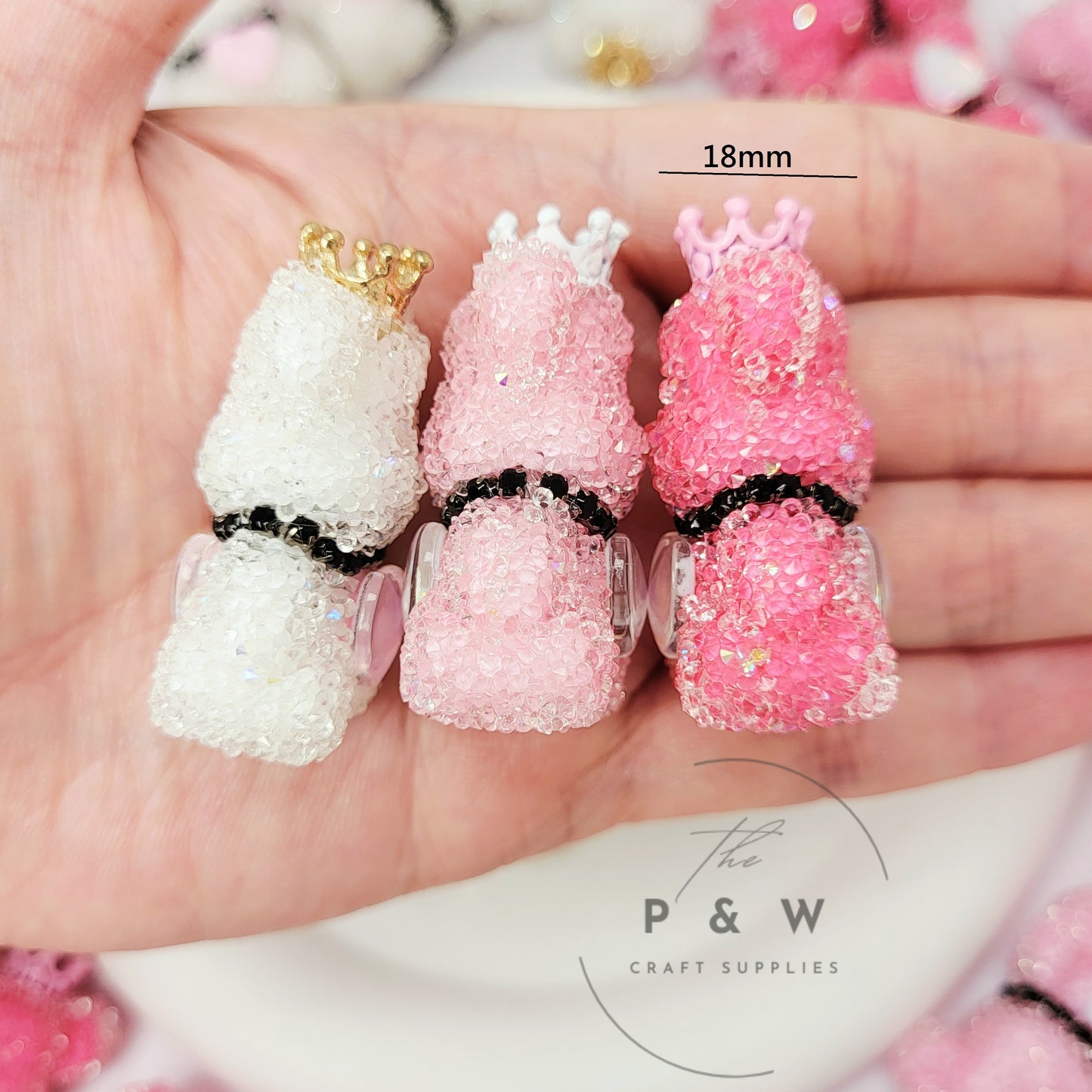 N 429 - Crystal Crowned Bear Beads