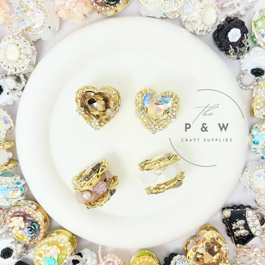 N 615 - Heart Crystal Beads