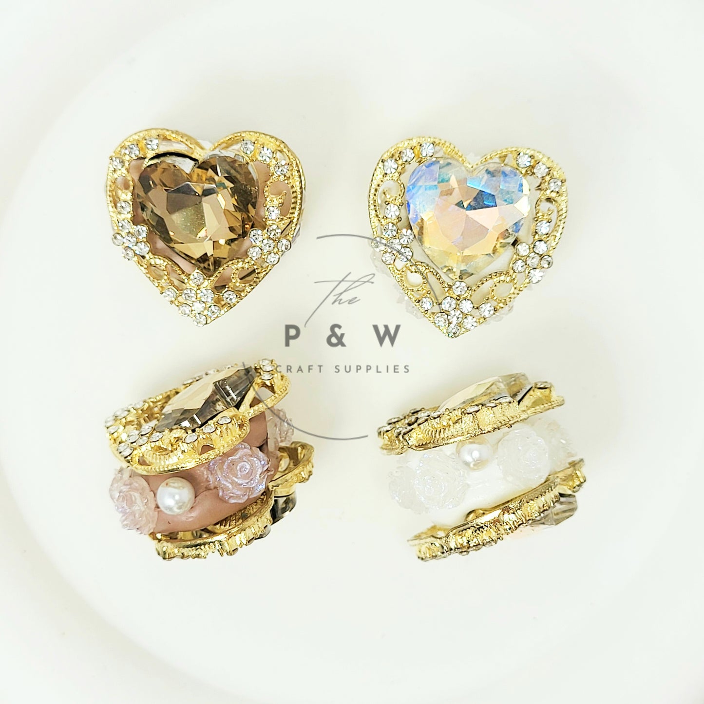 N 615 - Heart Crystal Beads