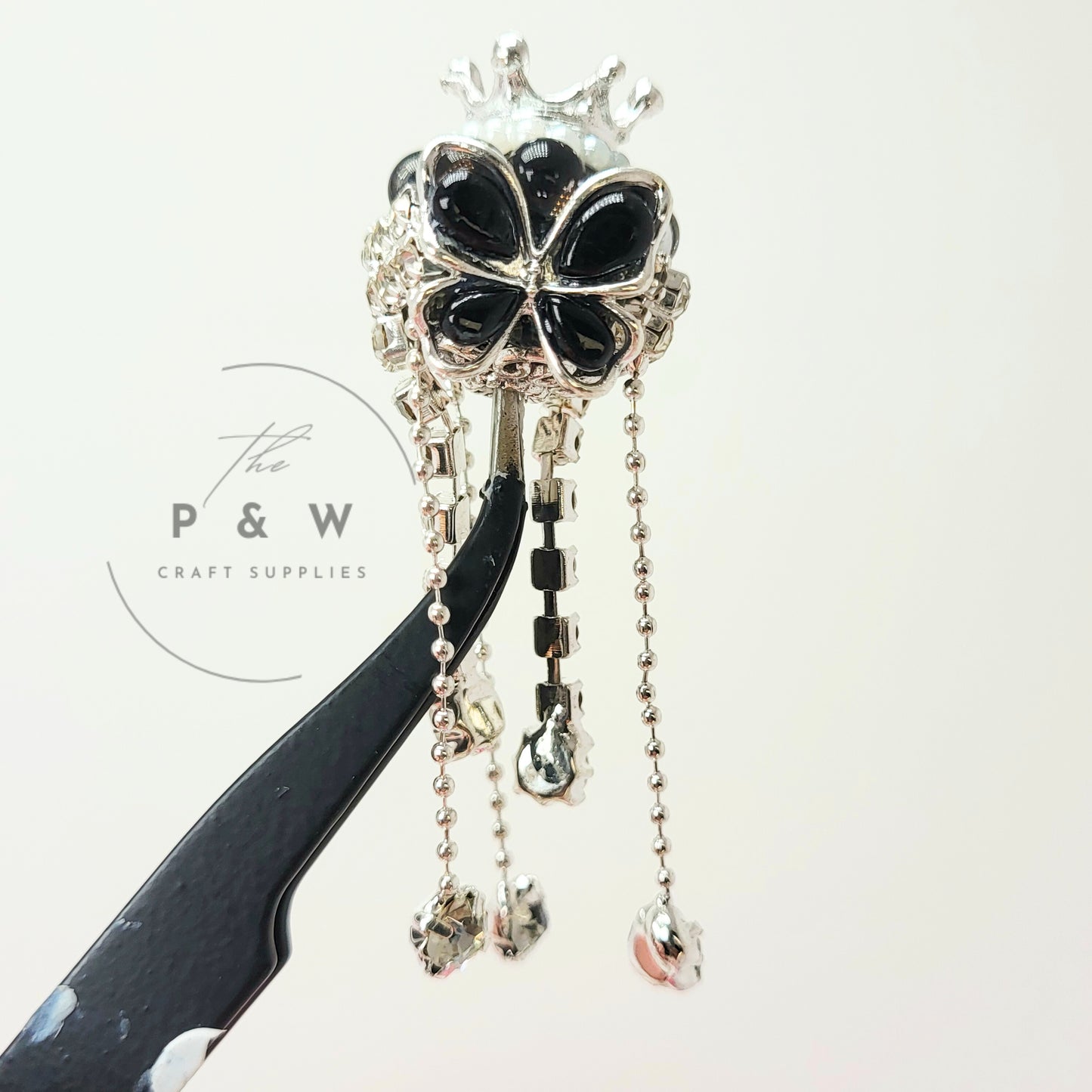 N J1 - Butterfly Crown Tassel Beads