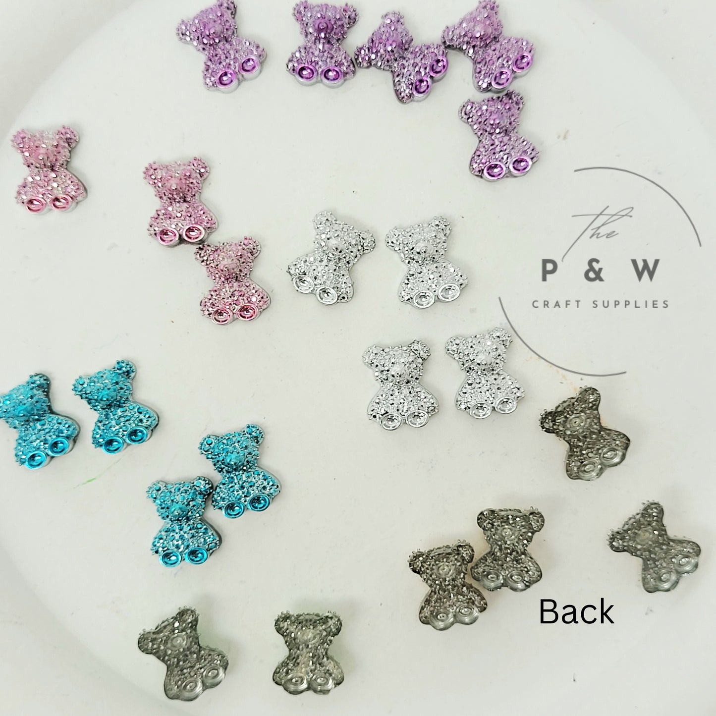 N 131 - Glitter Bear Nail Charms