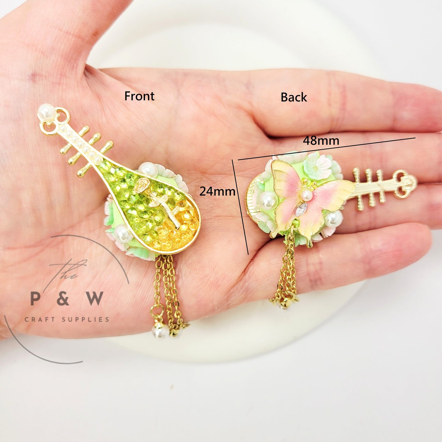 N 614 - Butterfly Pipa Beads