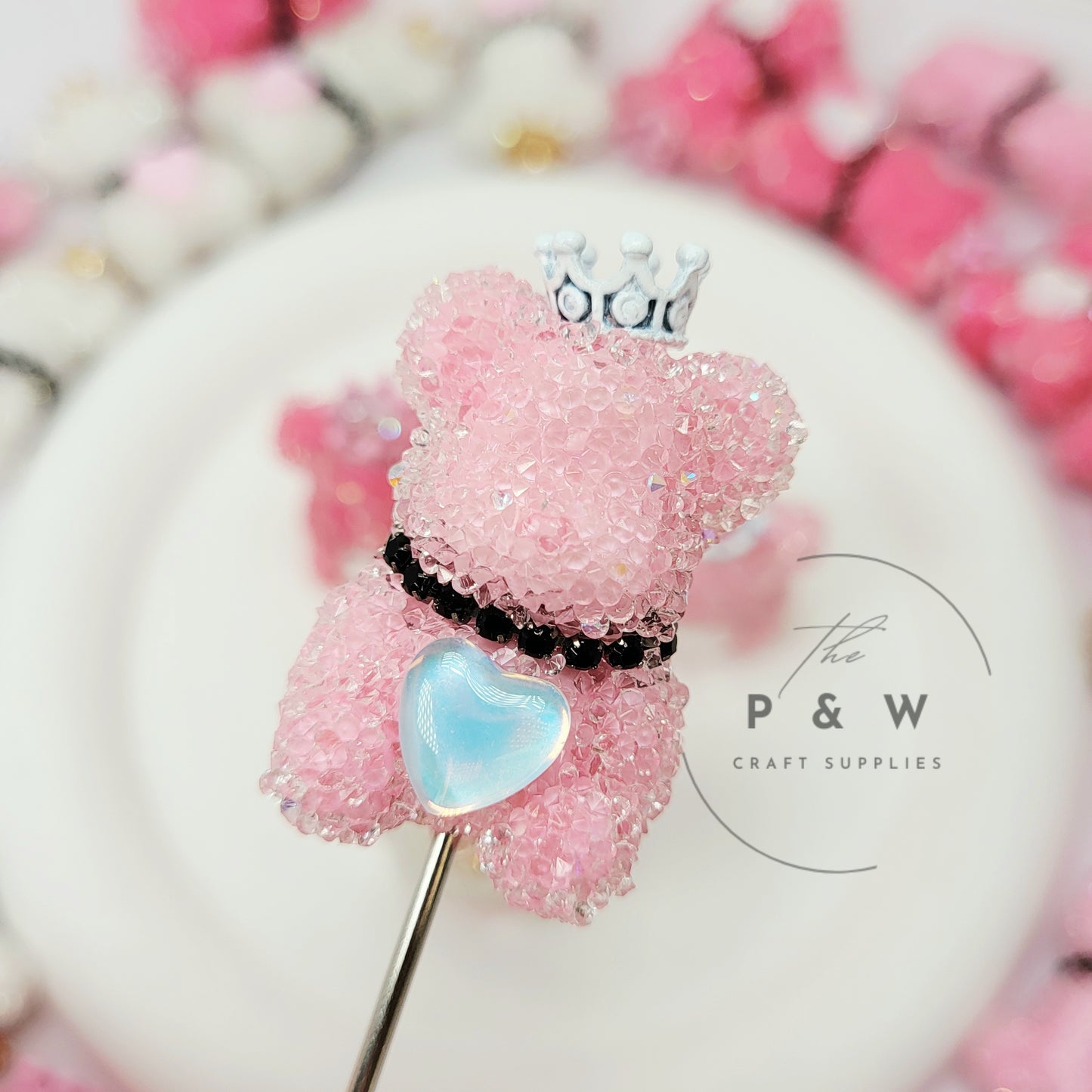N 429 - Crystal Crowned Bear Beads
