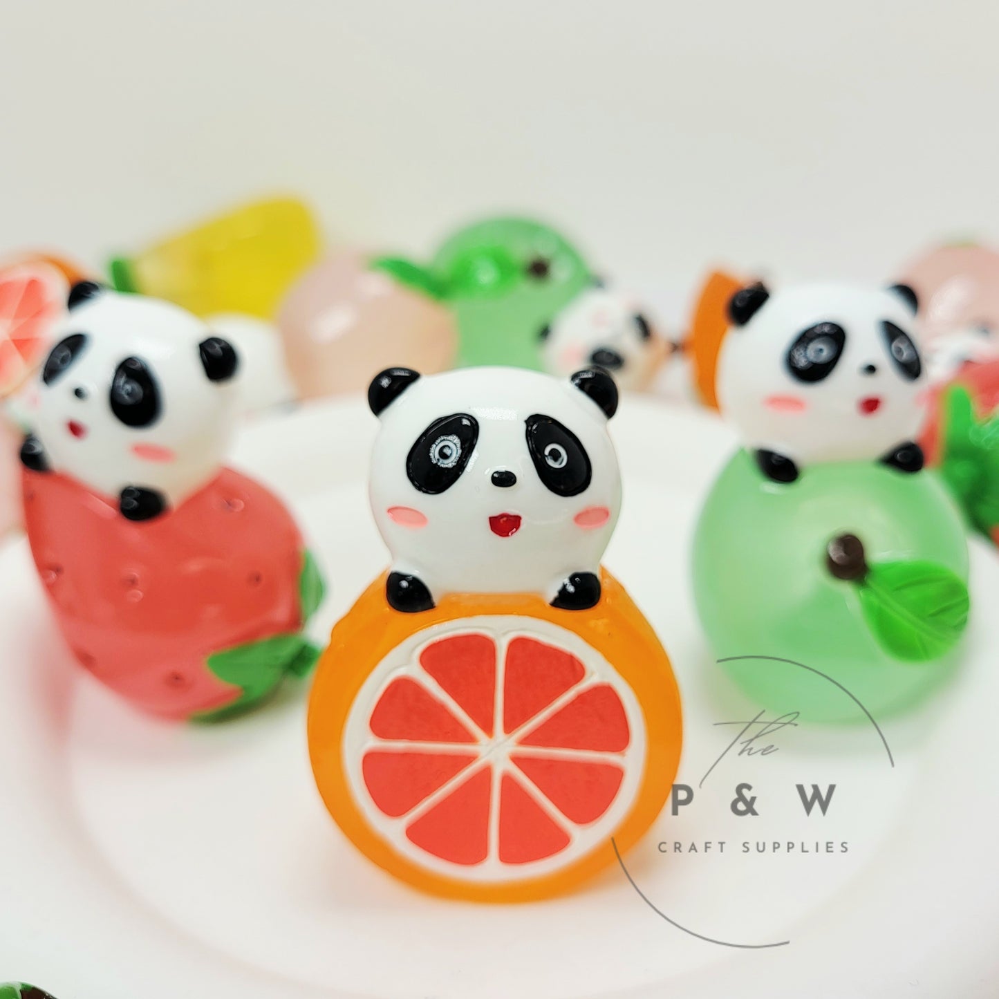 N O24 - Glow Panda Fruit Figurines