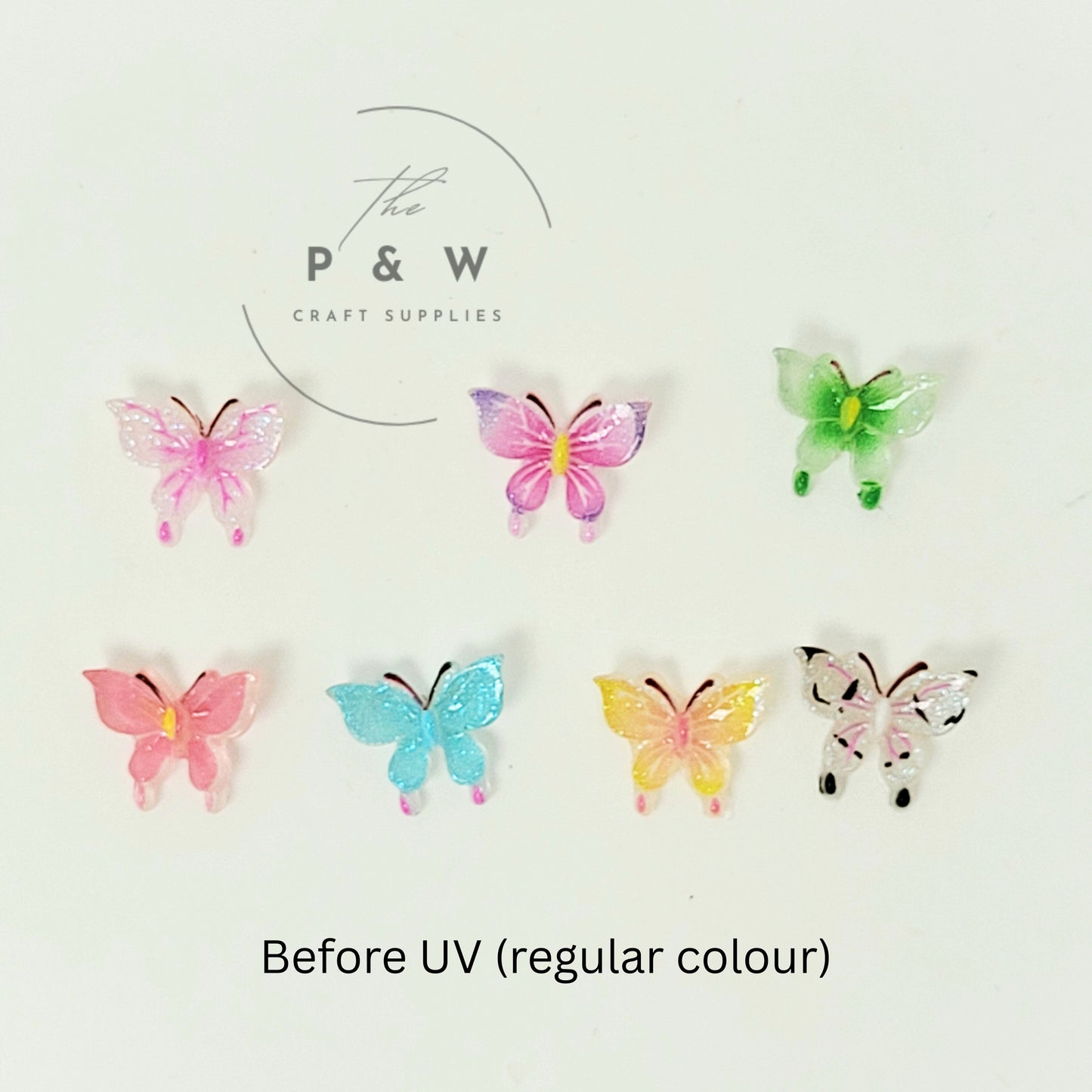N 301 - Enchanted Glow Butterfly Nail Charms