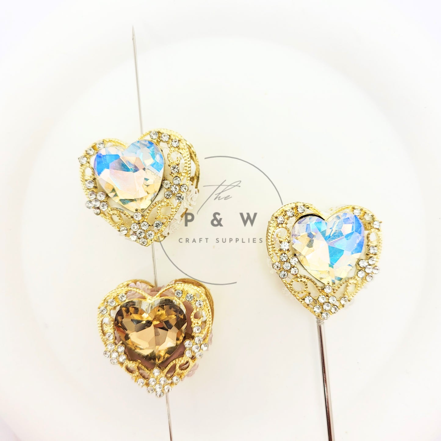 N 615 - Heart Crystal Beads