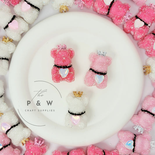 N 429 - Crystal Crowned Bear Beads