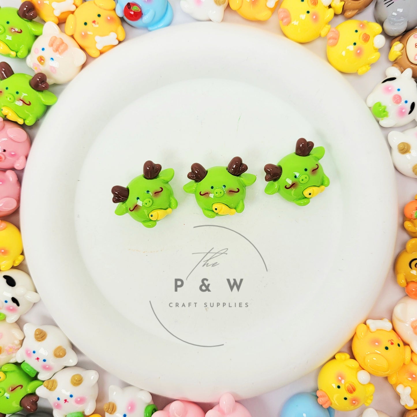 N - L120 - Solid Zodiac Animal Charms