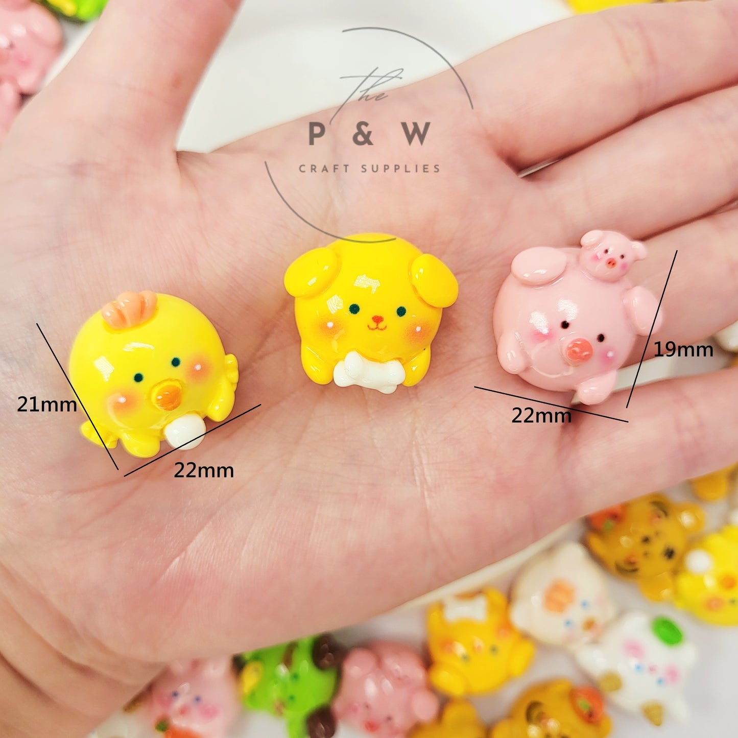 N - L120 - Solid Zodiac Animal Charms
