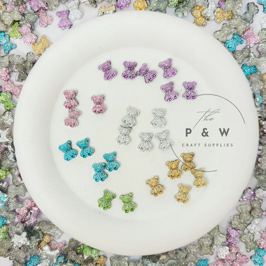 N 131 - Glitter Bear Nail Charms
