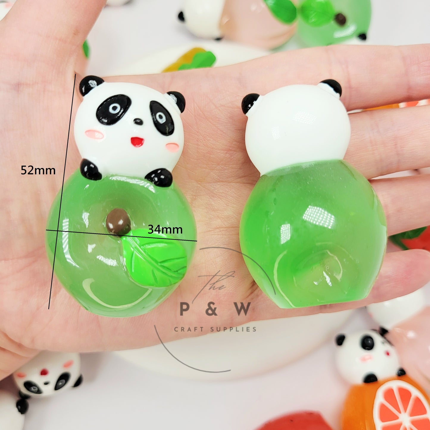 N O24 - Glow Panda Fruit Figurines