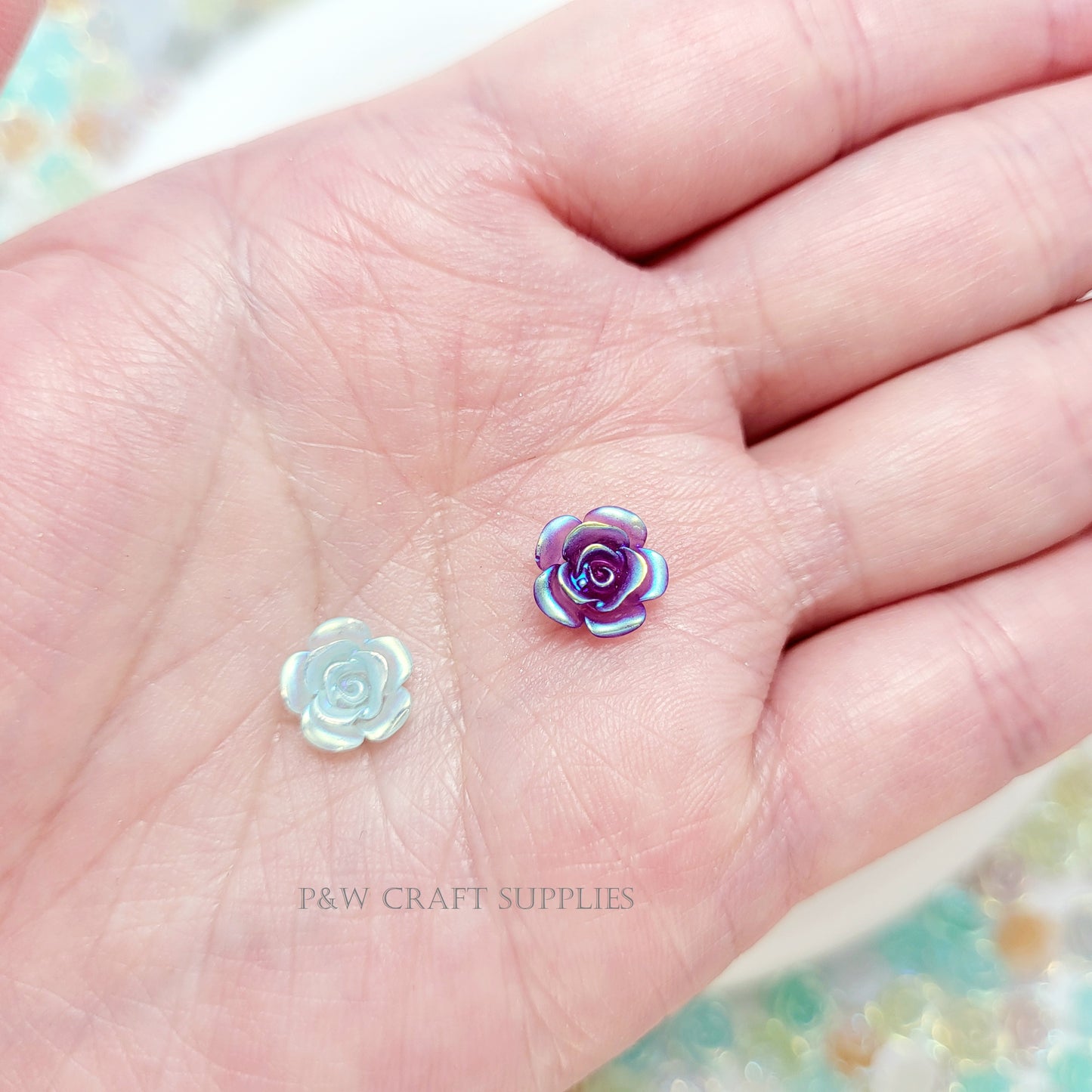 N 391- Photochromic Nail Roses - 8mm