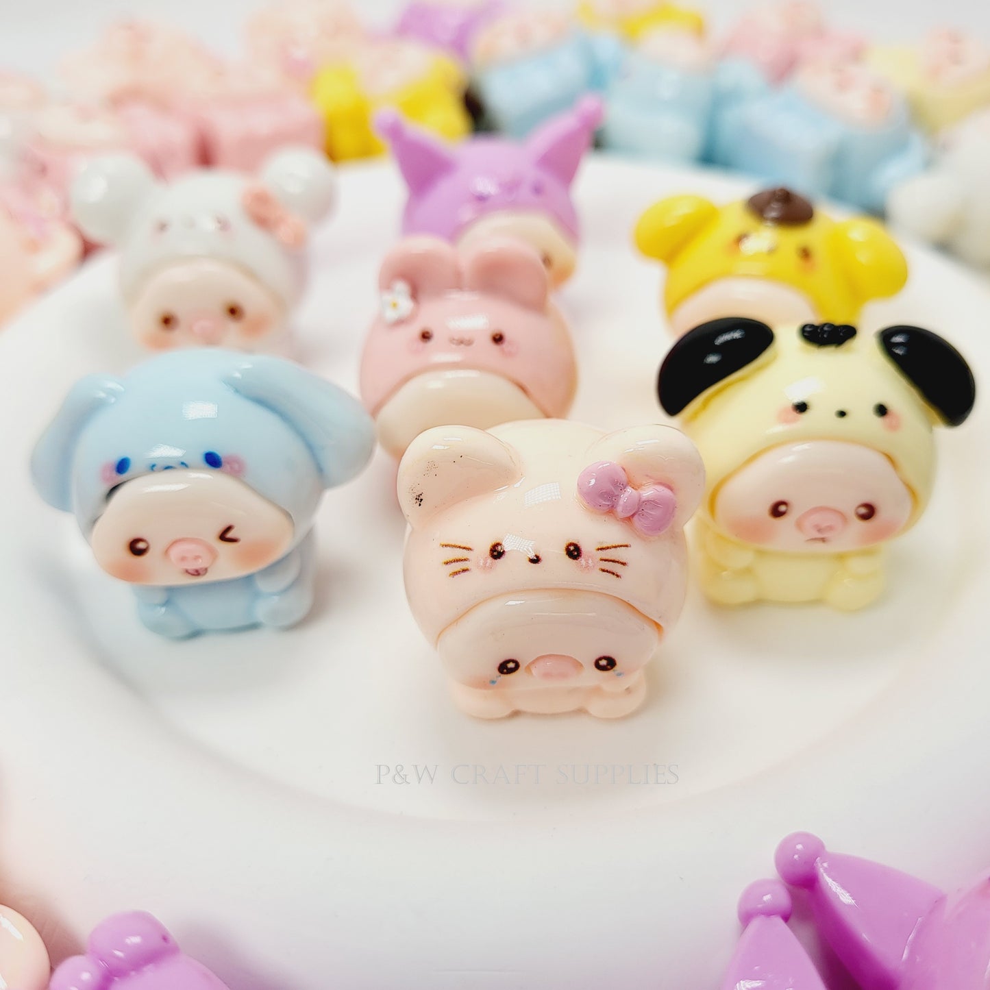Label 190-Kawaii Piggy Dressed-Up Charms D