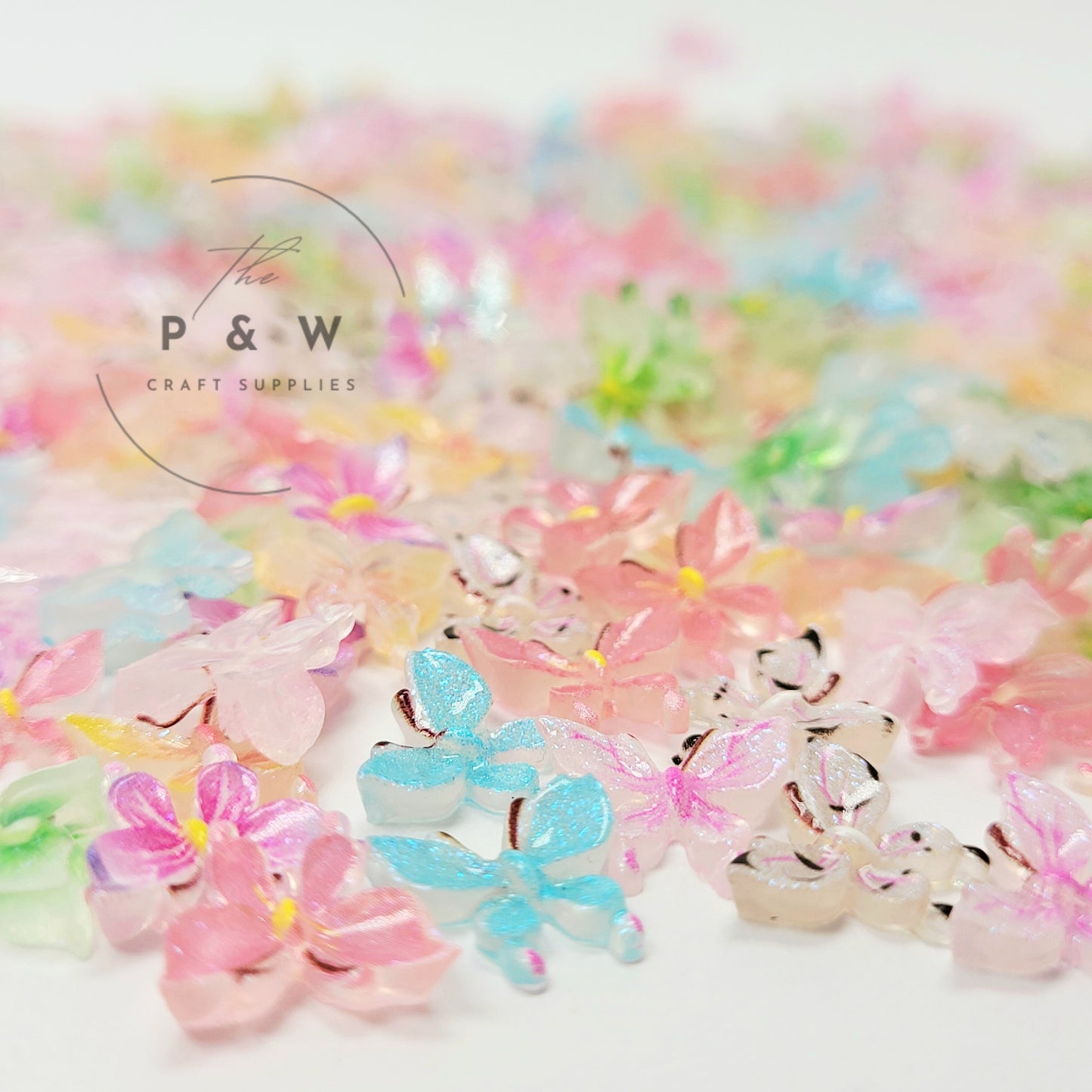 N 301 - Enchanted Glow Butterfly Nail Charms