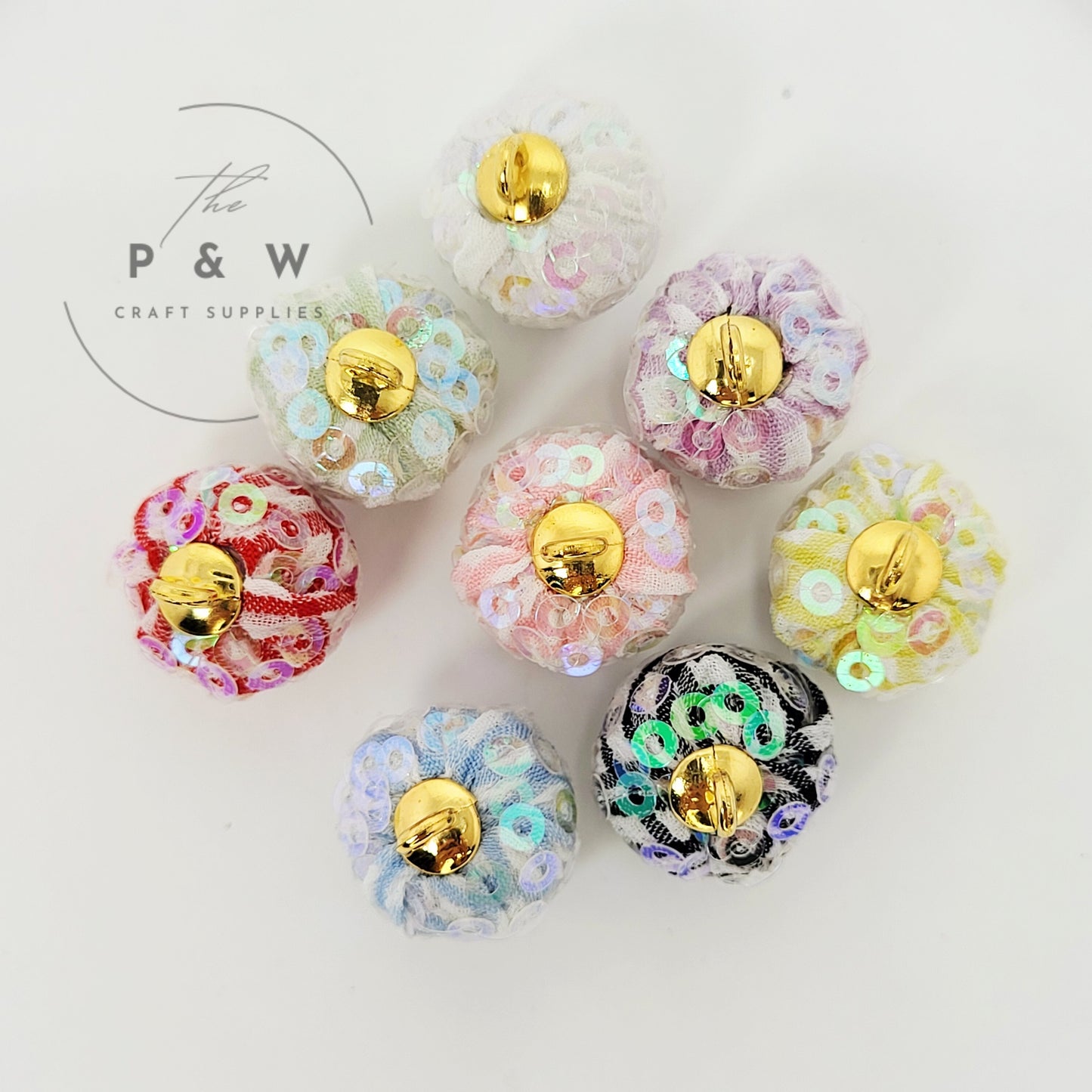 N 568 - Sequin Fabric Ball Charms