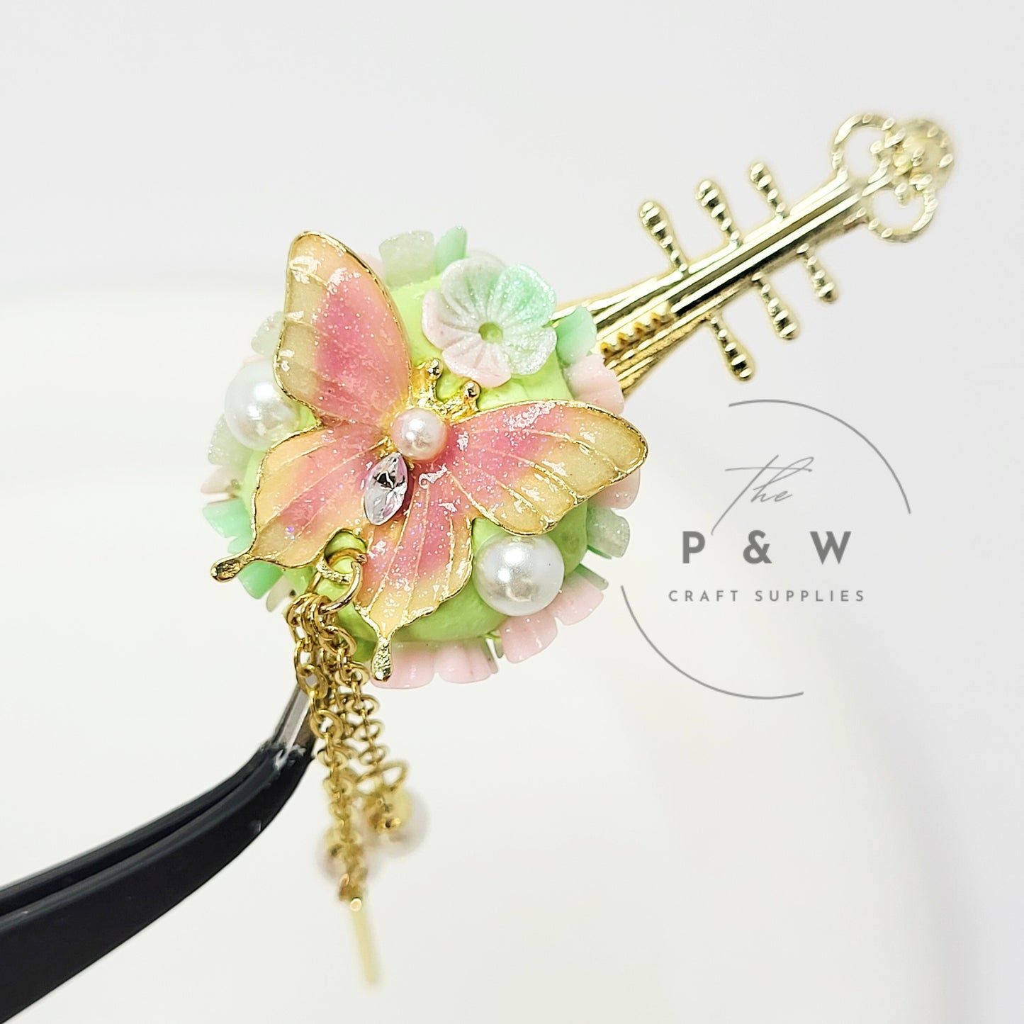 N 614 - Butterfly Pipa Beads