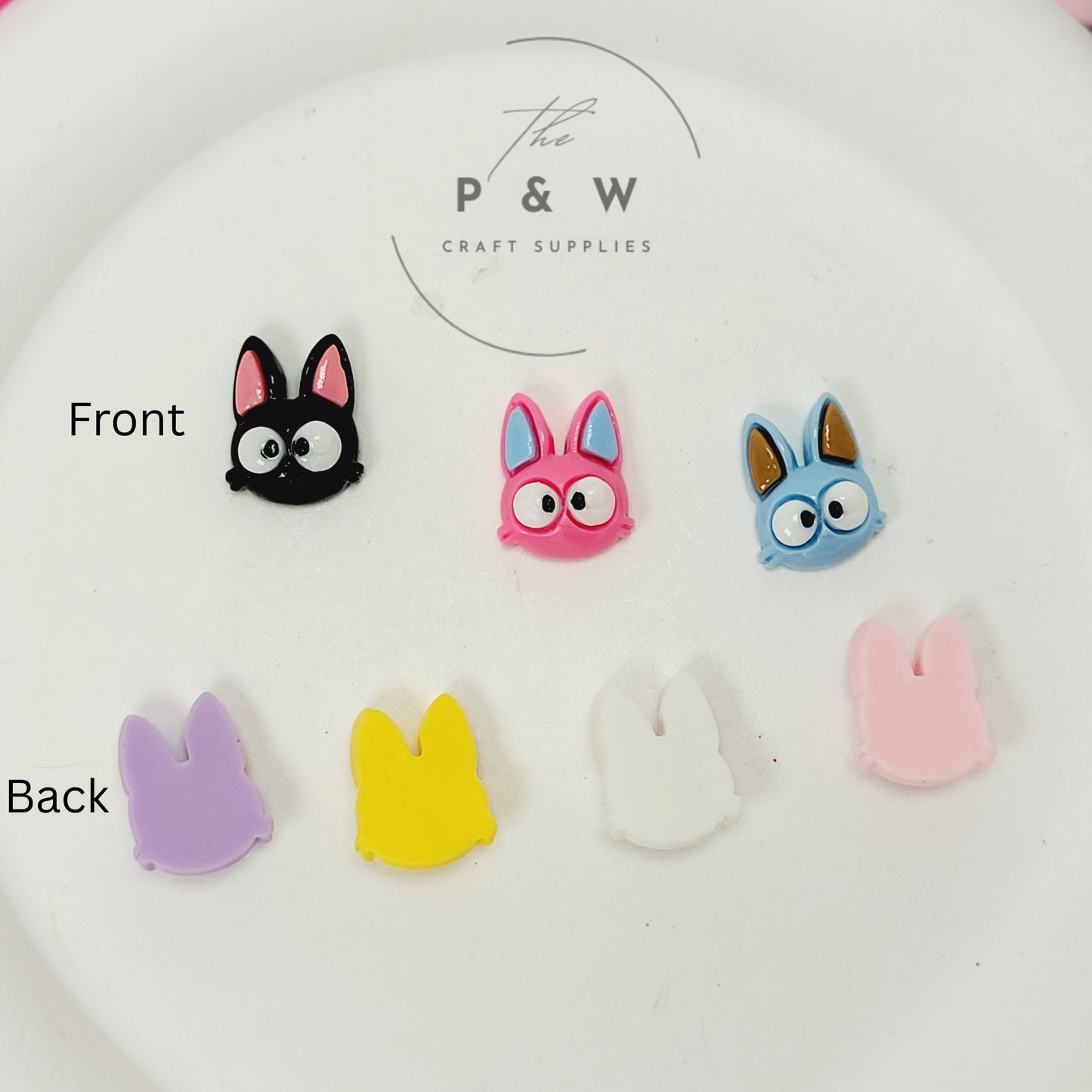 N 219 - Googly-Eyed Cat Face Charms