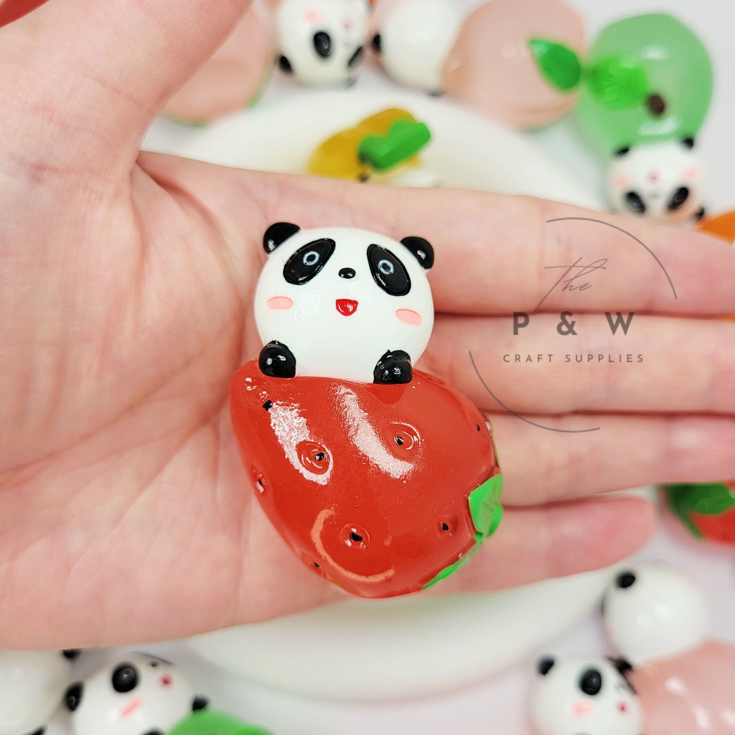 N O24 - Glow Panda Fruit Figurines