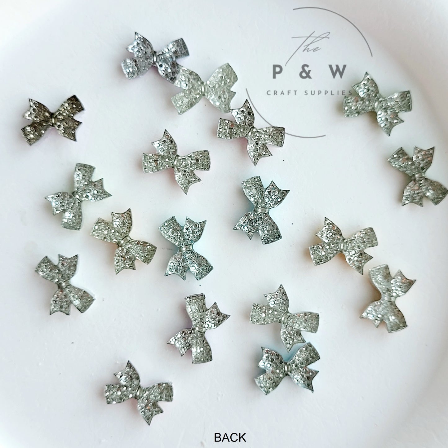 Label 130 - Glitter Bow Nail Charms