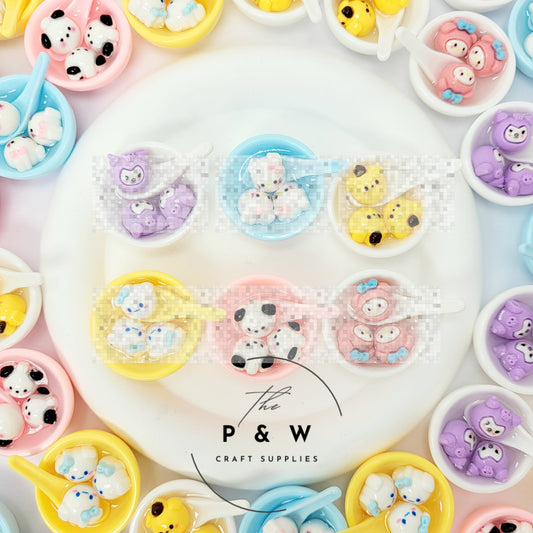 N 121-Animal Mochi Soup Charms