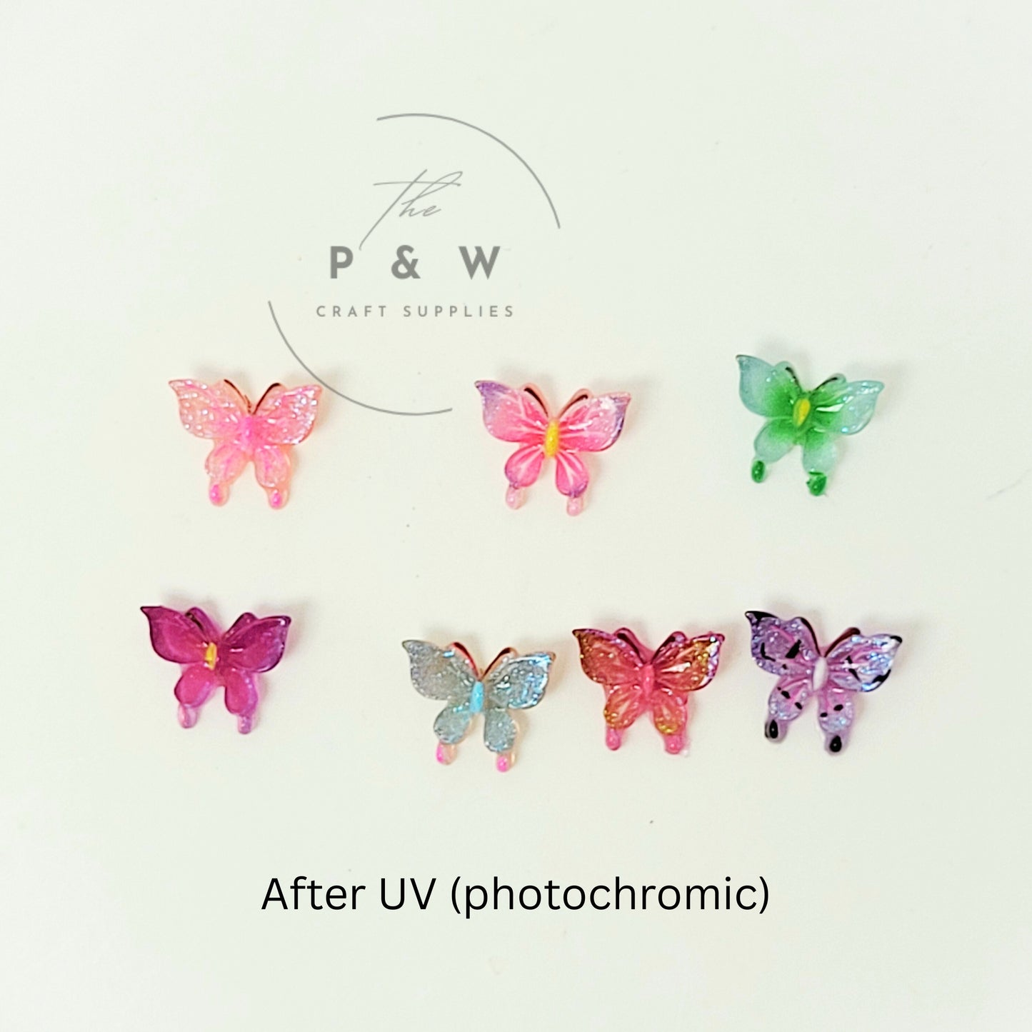 N 301 - Enchanted Glow Butterfly Nail Charms