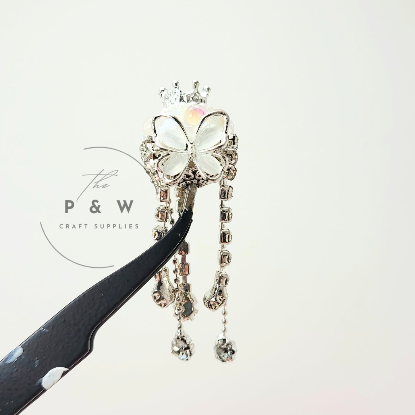 N J1 - Butterfly Crown Tassel Beads