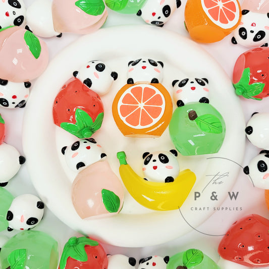 N O24 - Glow Panda Fruit Figurines