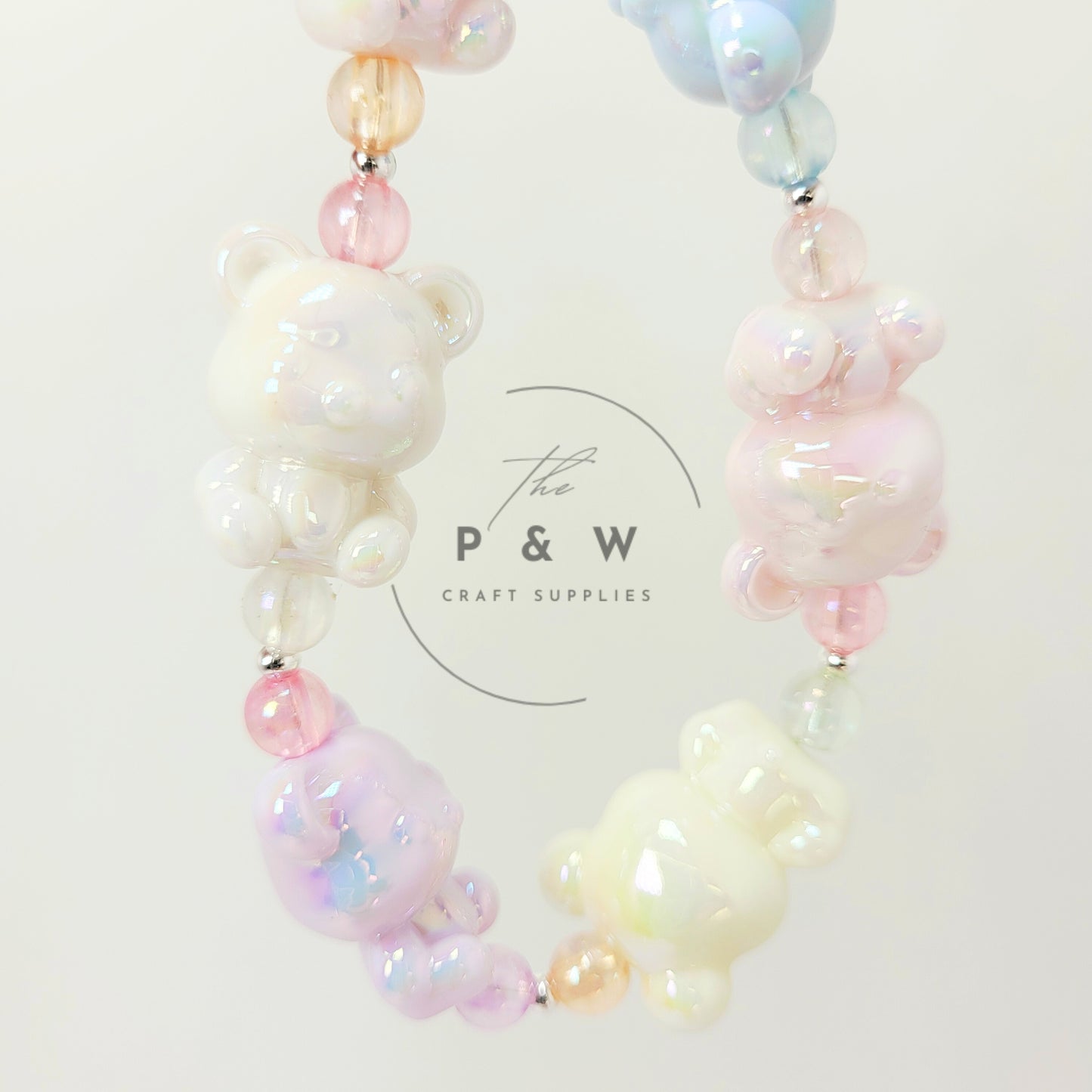 N 596B - Solid Glow Bear Beads