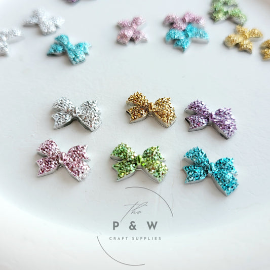 Label 130 - Glitter Bow Nail Charms
