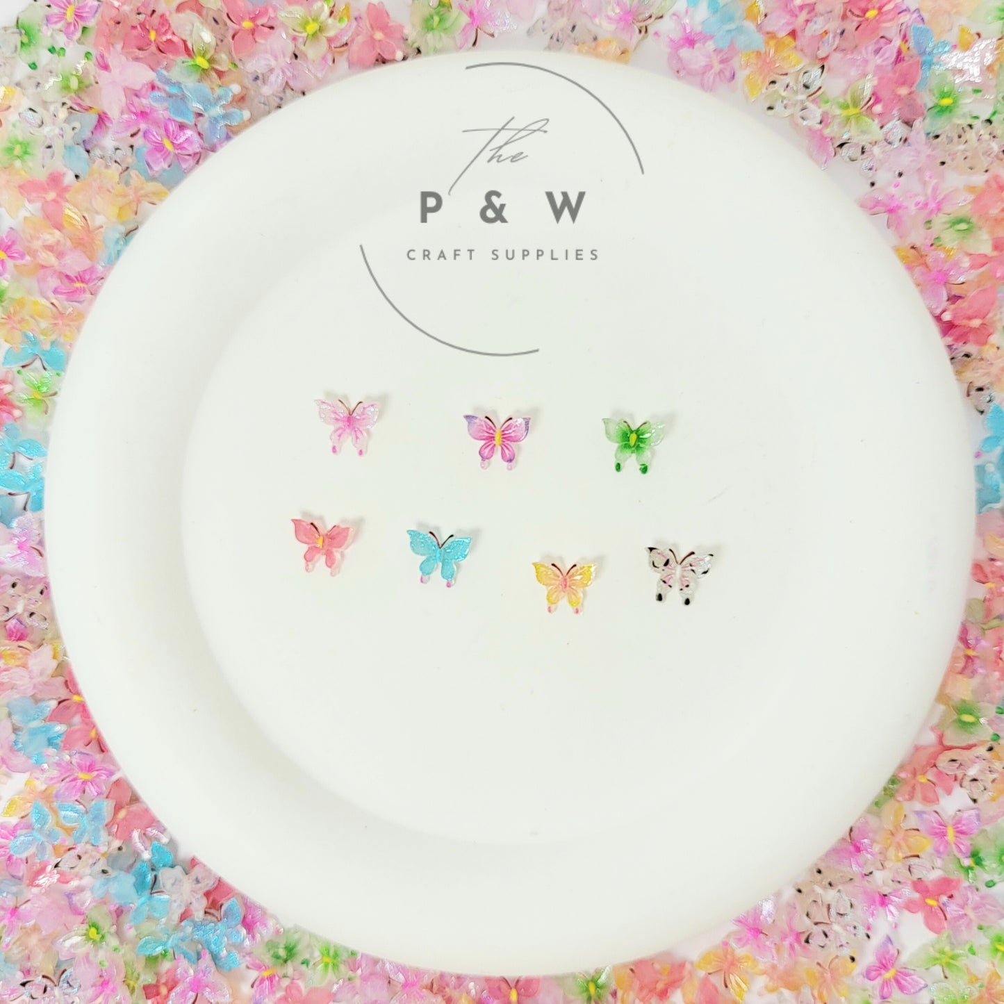 N 301 - Enchanted Glow Butterfly Nail Charms