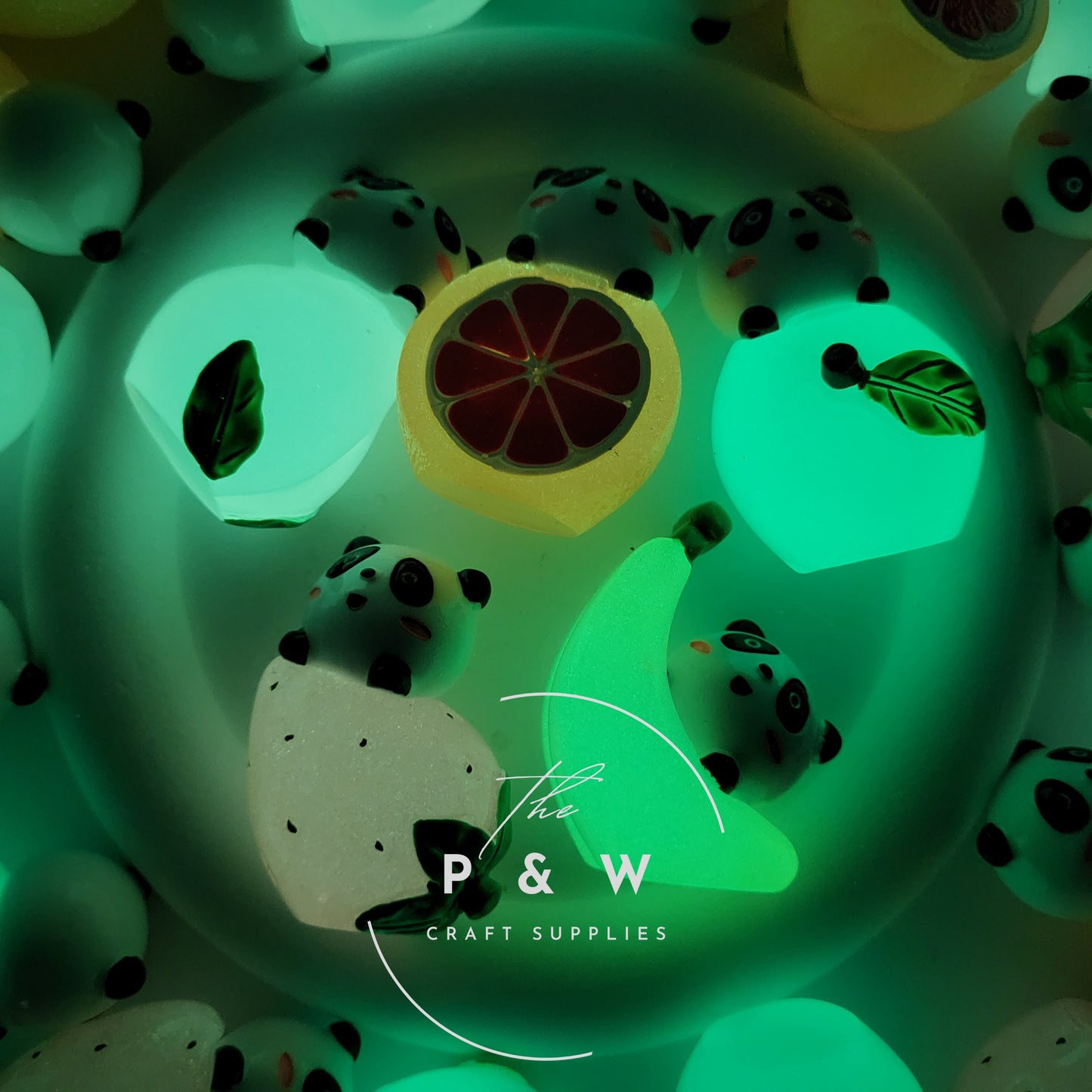 N O24 - Glow Panda Fruit Figurines