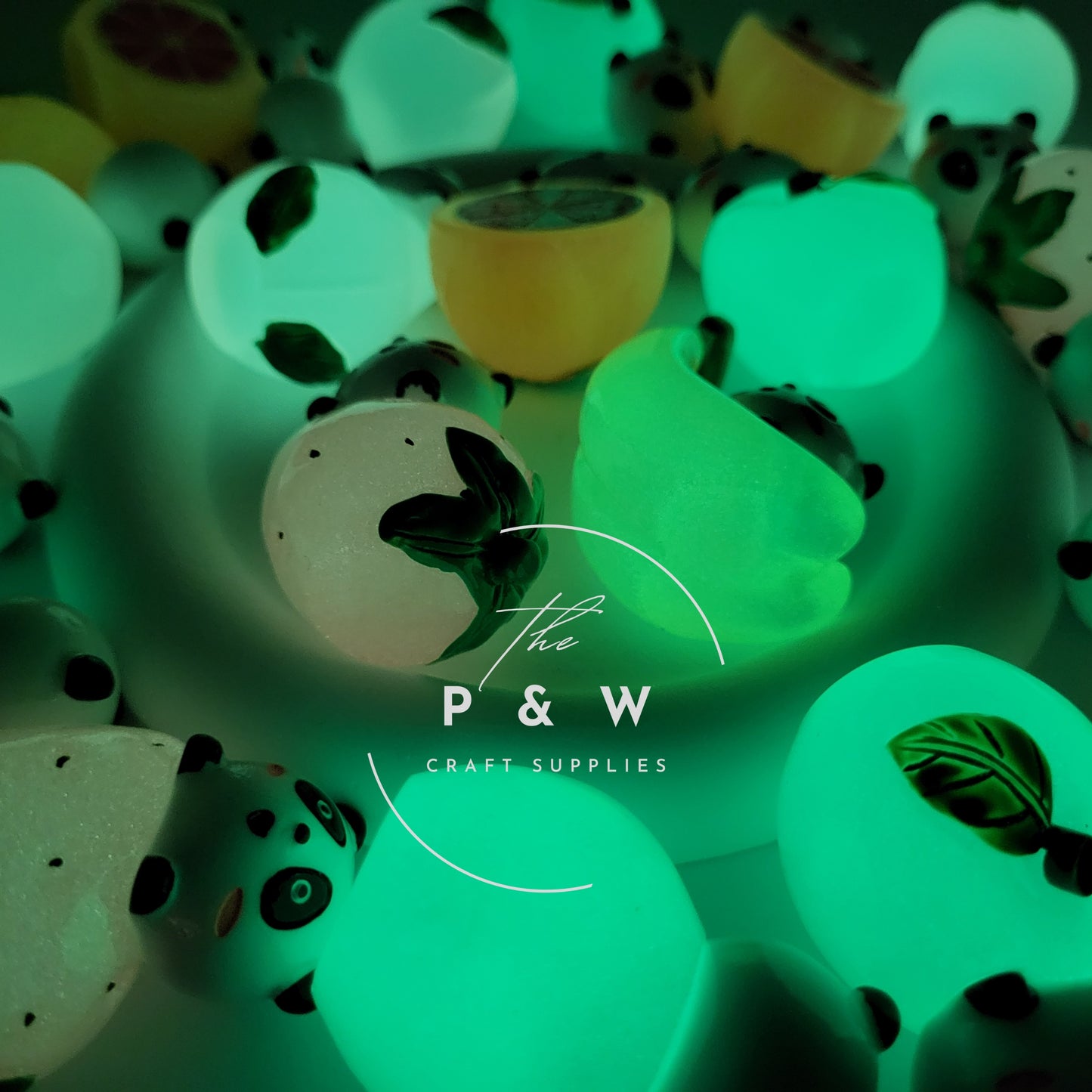 N O24 - Glow Panda Fruit Figurines