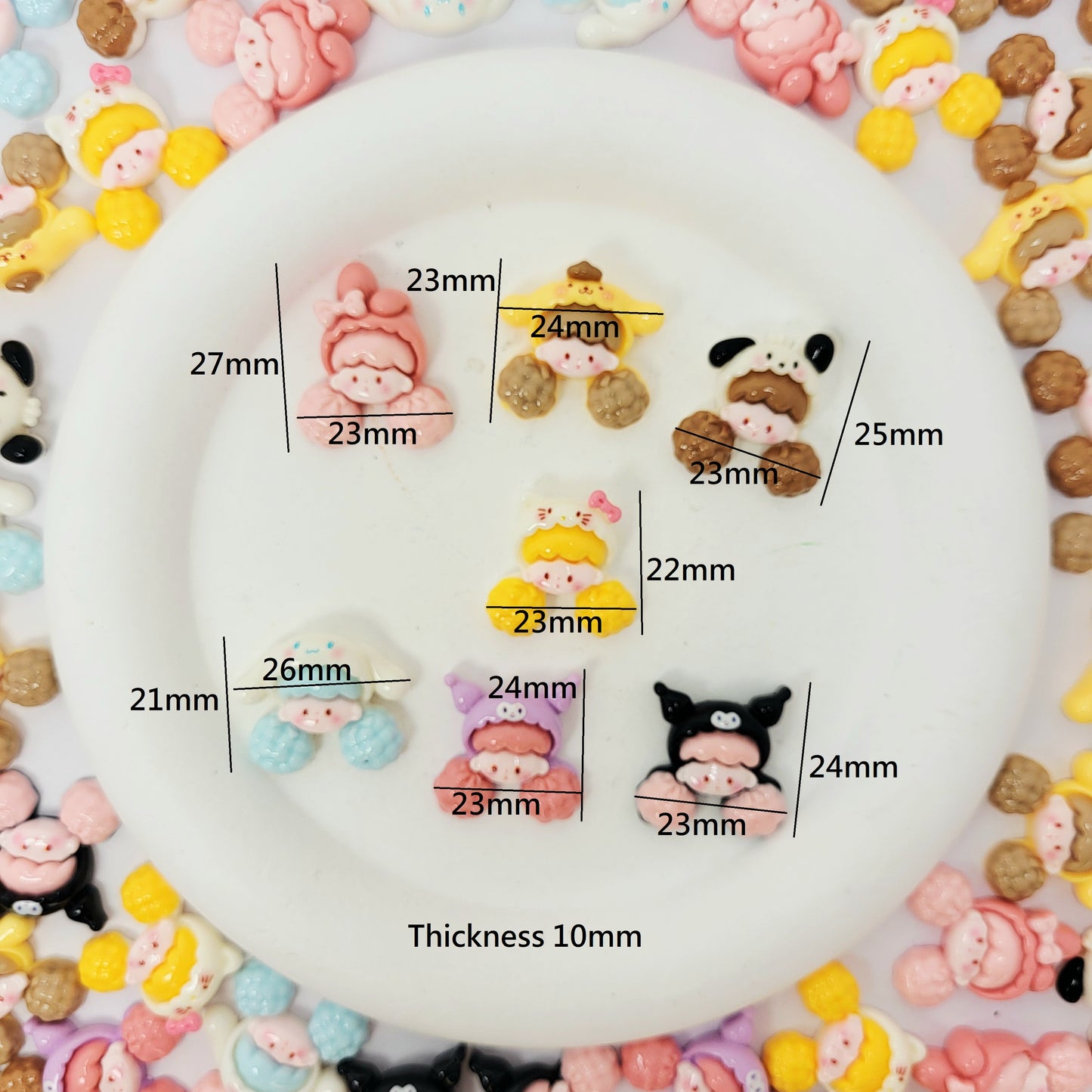 N L2759 - Popcorn Girl Flatback Charms